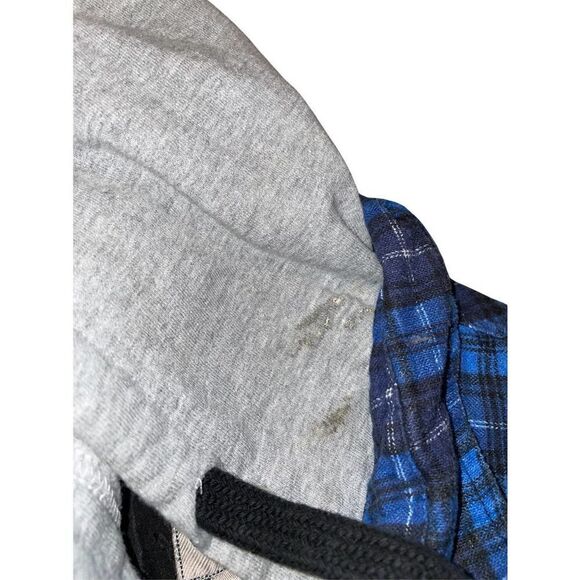 Tokyo Hooded Lined Flannel Jacket Black and Blue Kid's Size L - Picture 9 of 11